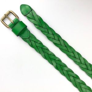 Accessories - Green Braided Leather Belt Accessories - Green Braided Leather Belt